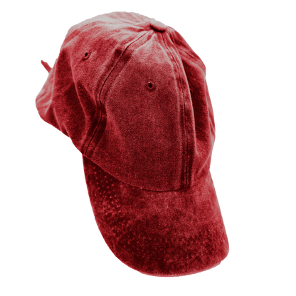 Acid Washed Dad Cap - Night Red