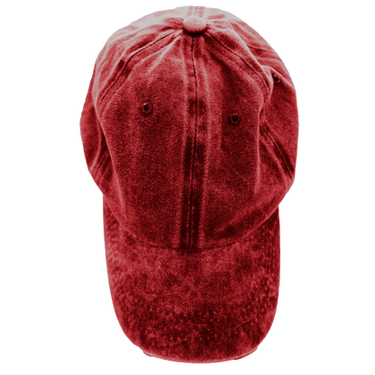 Acid Washed Dad Cap - Night Red