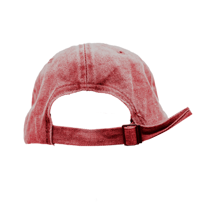 Acid Washed Dad Cap - Night Red